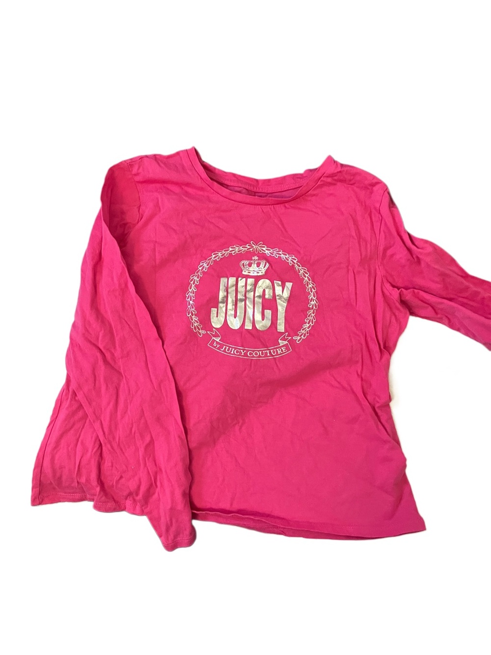 Juicy Couture Bright Pink Long Sleeve Logo Tee